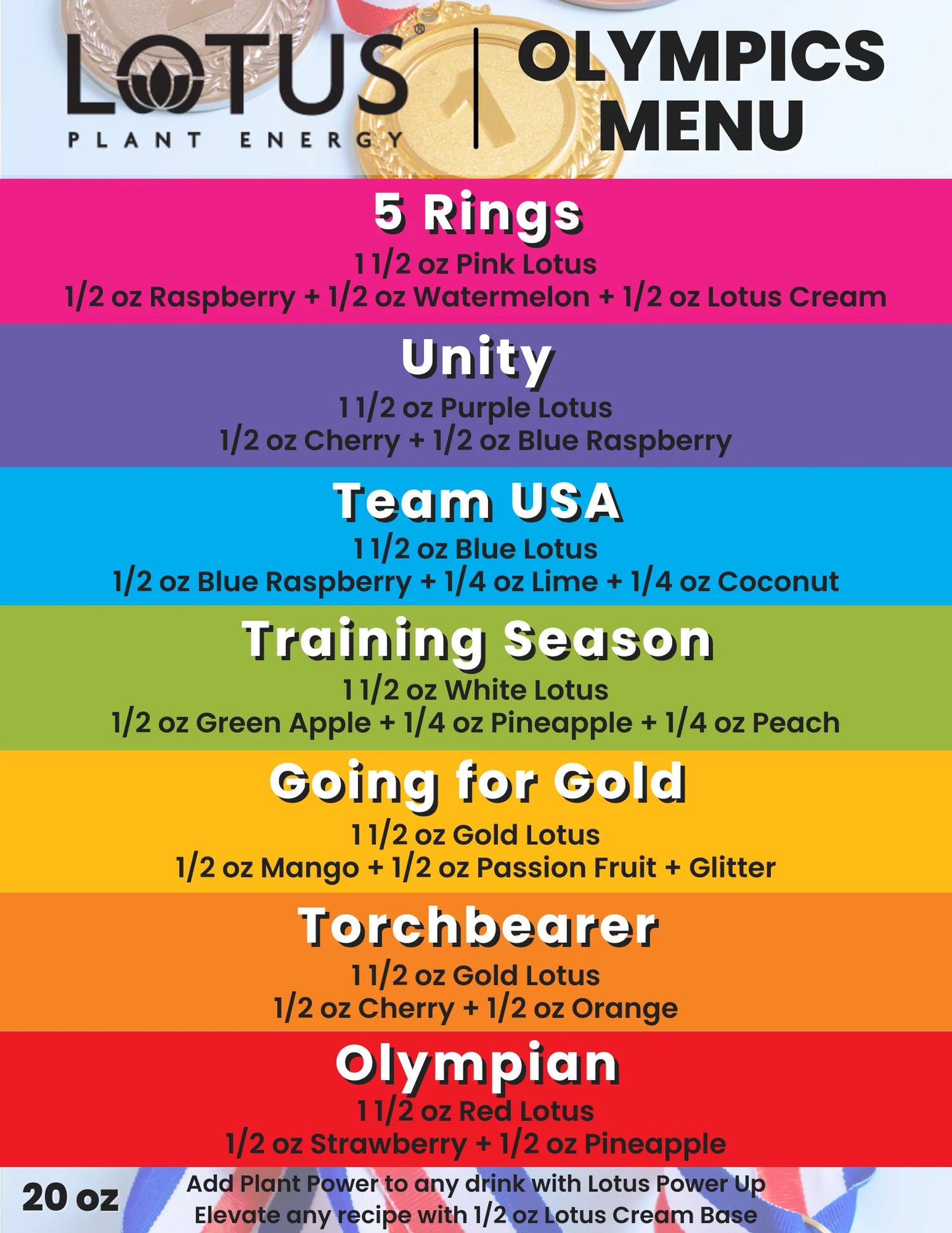 Menu - Olympics